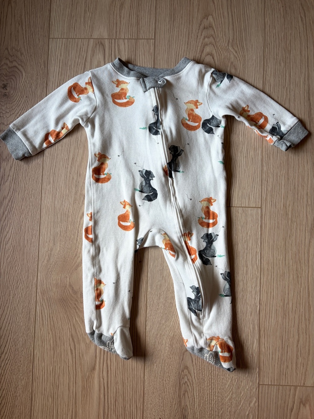 Burt’s Bees Baby Pajamas with Fox & Raccoon Print